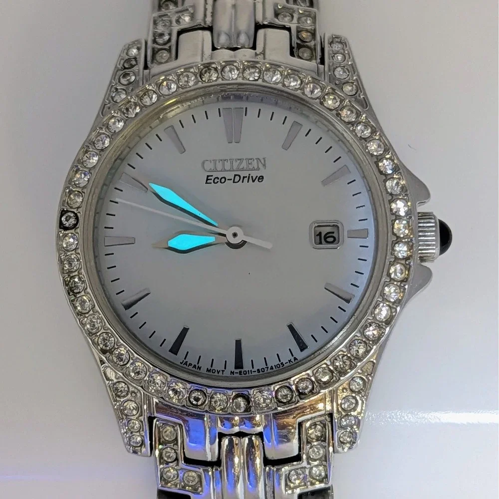 Citizen Silhouette Eco-Drive Crystal Bezel Women's Watch E011-S047137 MOP Dial